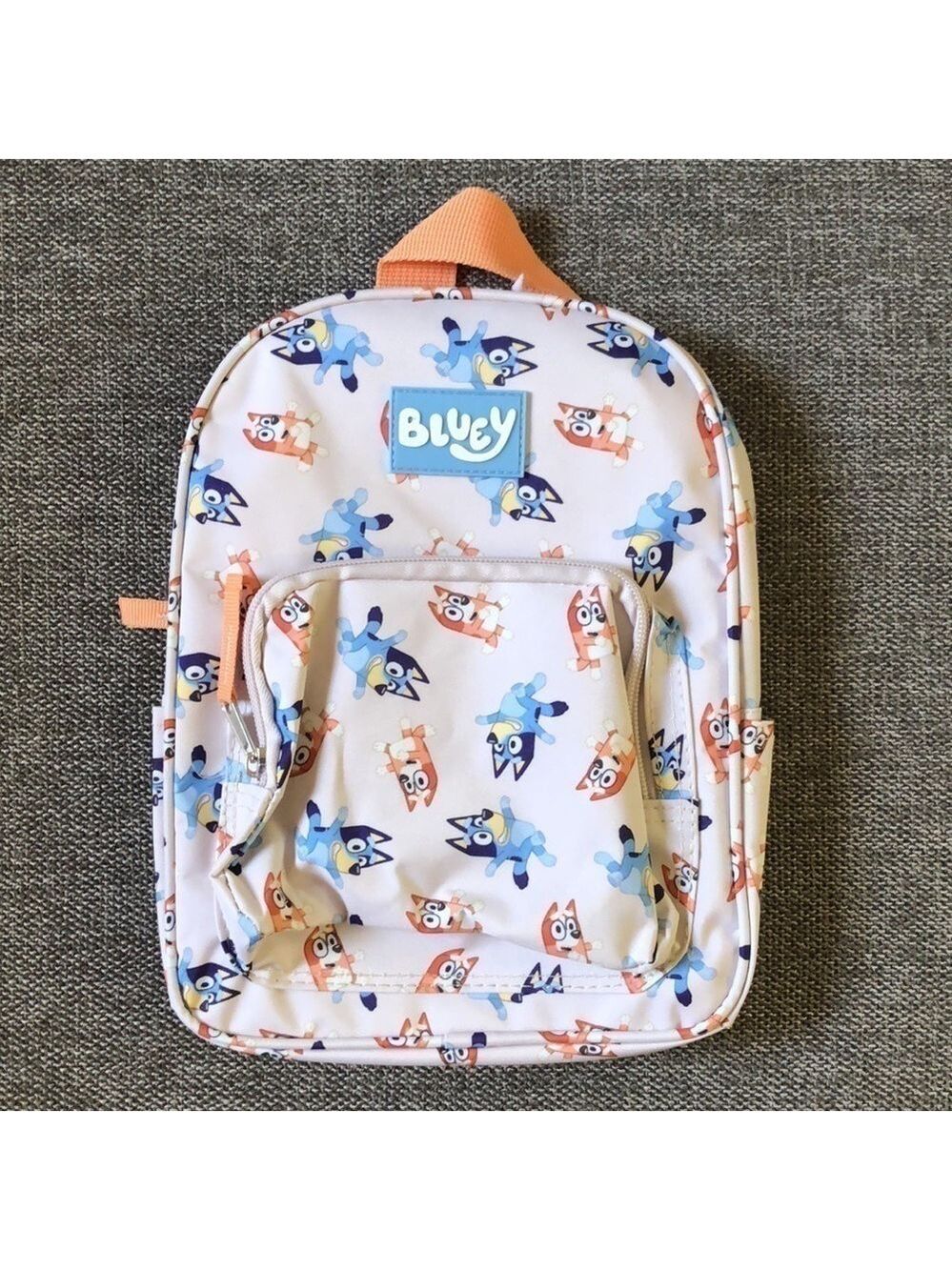 Moose Bluey Toddler Boy Girl Backpack Book Bag Gream Orange